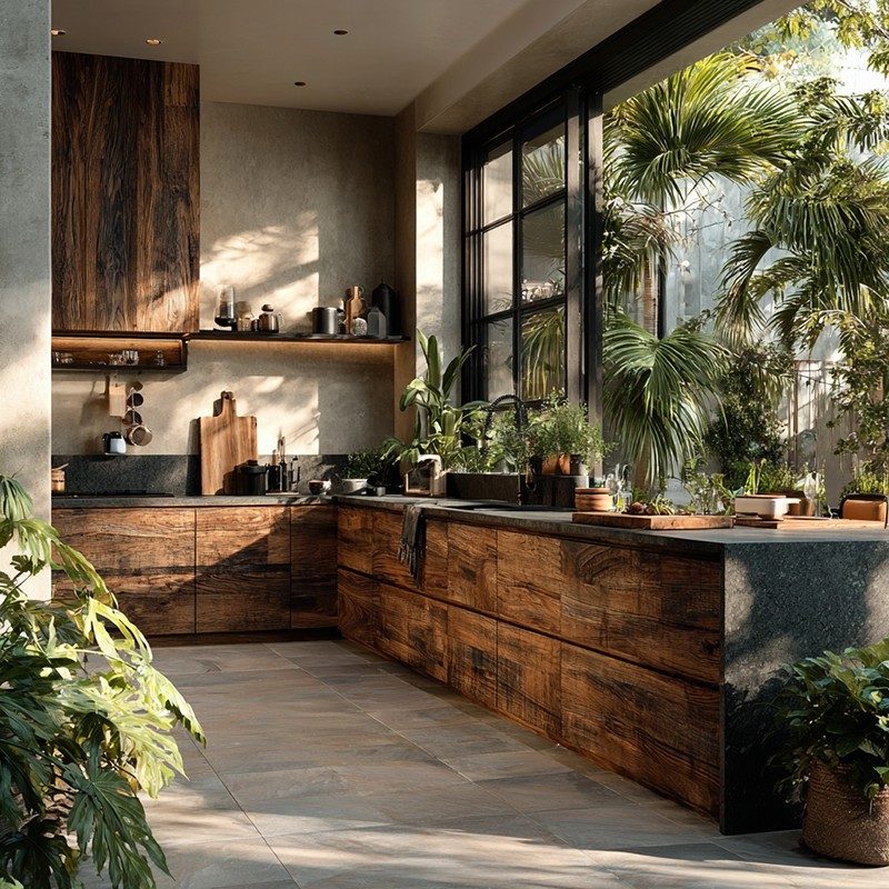 Wood Grain Finish Lacquer Kitchen Cabinets